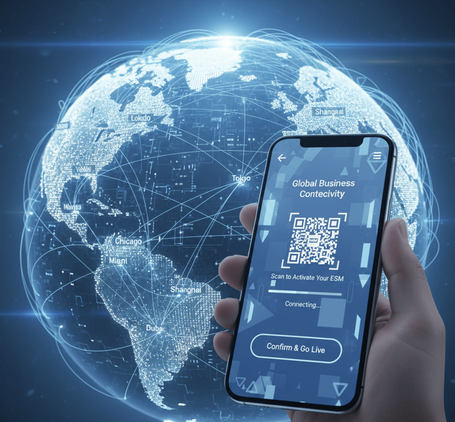 Global connectivity illustration