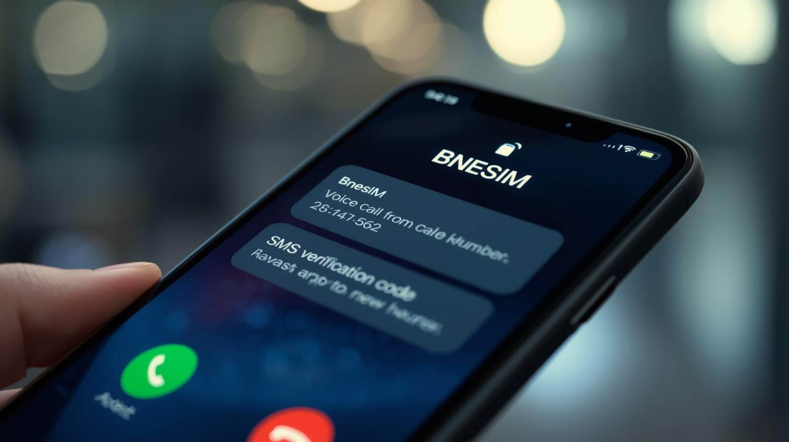 Traveler receiving important calls and SMS